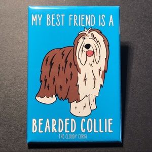 Bearded Collie Magnet Cute Dog Gifts & Home Decor
